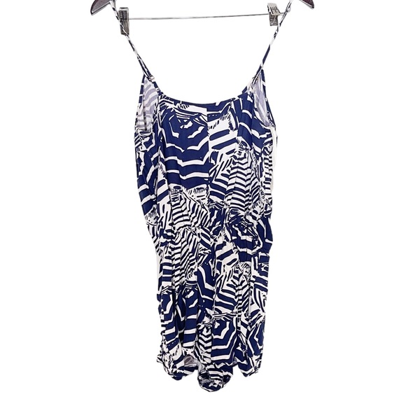 Lilly Pulitzer Deanna Romper Oh Cabana Boy Print Navy Blue Size M - Picture 3 of 4